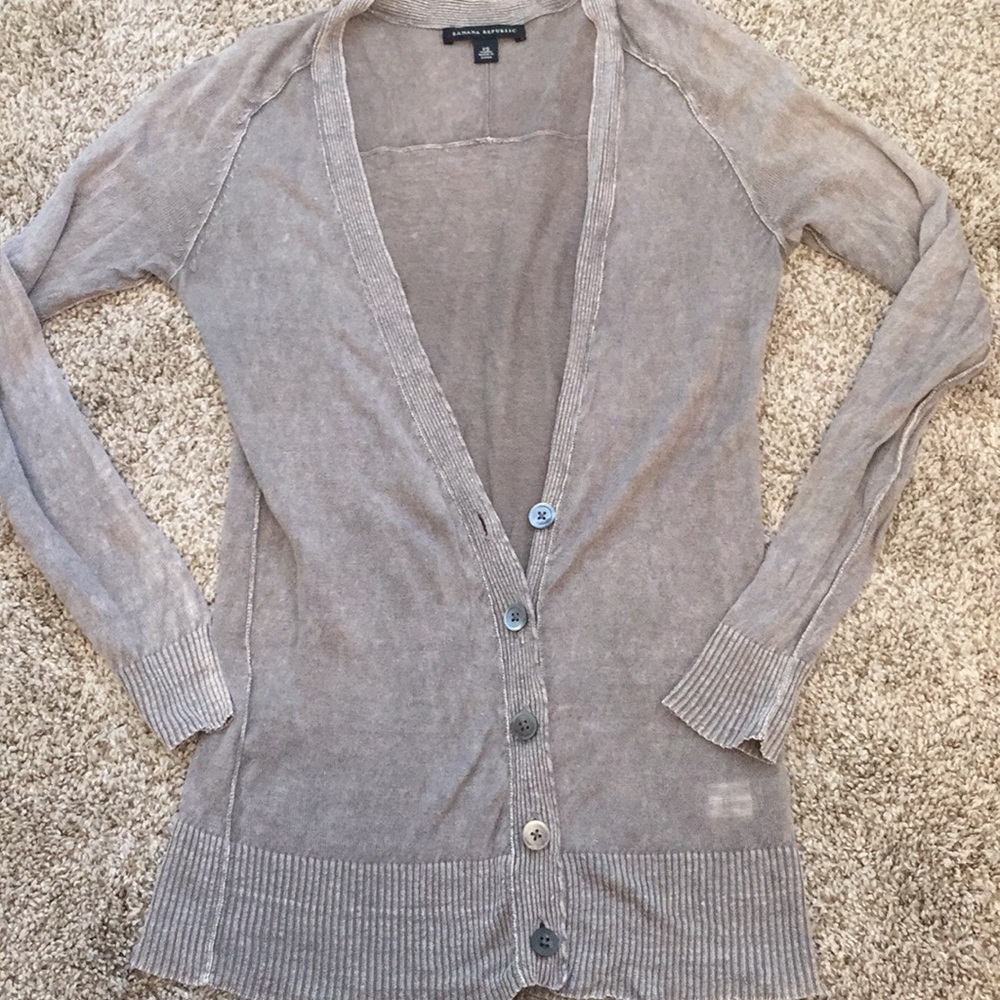 Banana Republic gray cardigan
